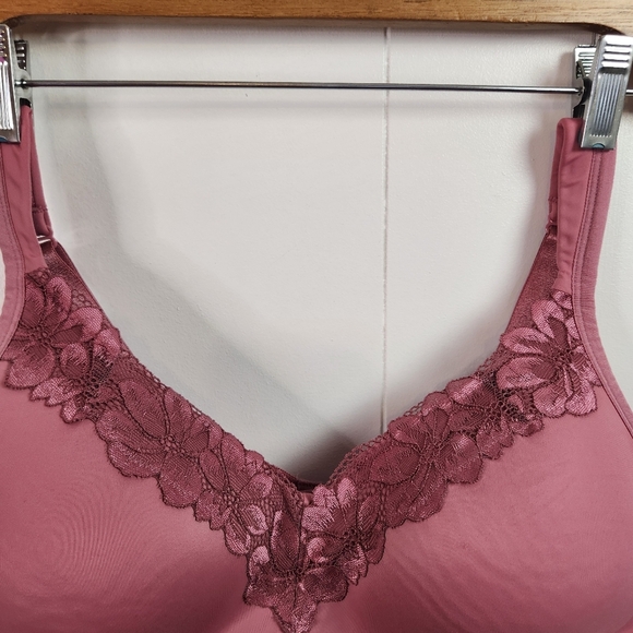 Penningtons TiVoglio Pink Lace Wireless Wire Free Bra 40B Lightly Lined Comfort - Picture 3 of 5